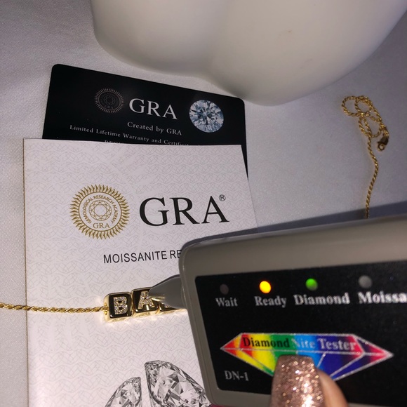 VVS gra certified diamond moisannitte pendant for BABY girl, passes diamond test - Picture 3 of 5